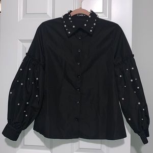 SHEIN Pearl Blouse